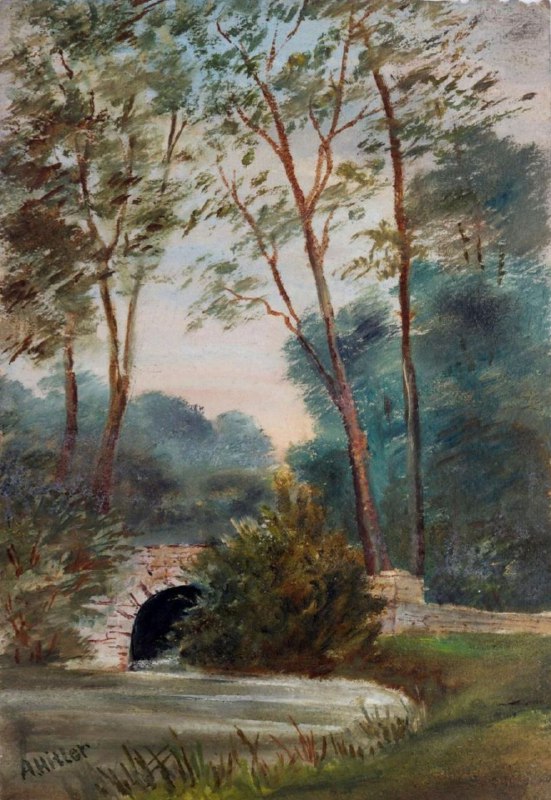 Adolf Hitler Stream and Trees1912