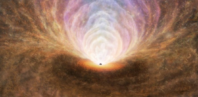 Mystery Resolved: Black Hole Feeding and Feedback at the Center of an Active Galaxy