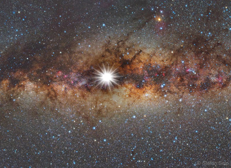 Solstice Sun and Milky Way2021-12-21صورة اليوم من ناسا